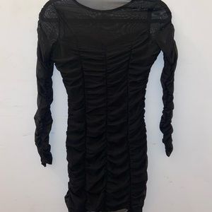 Black Mesh Mini Dress LBD